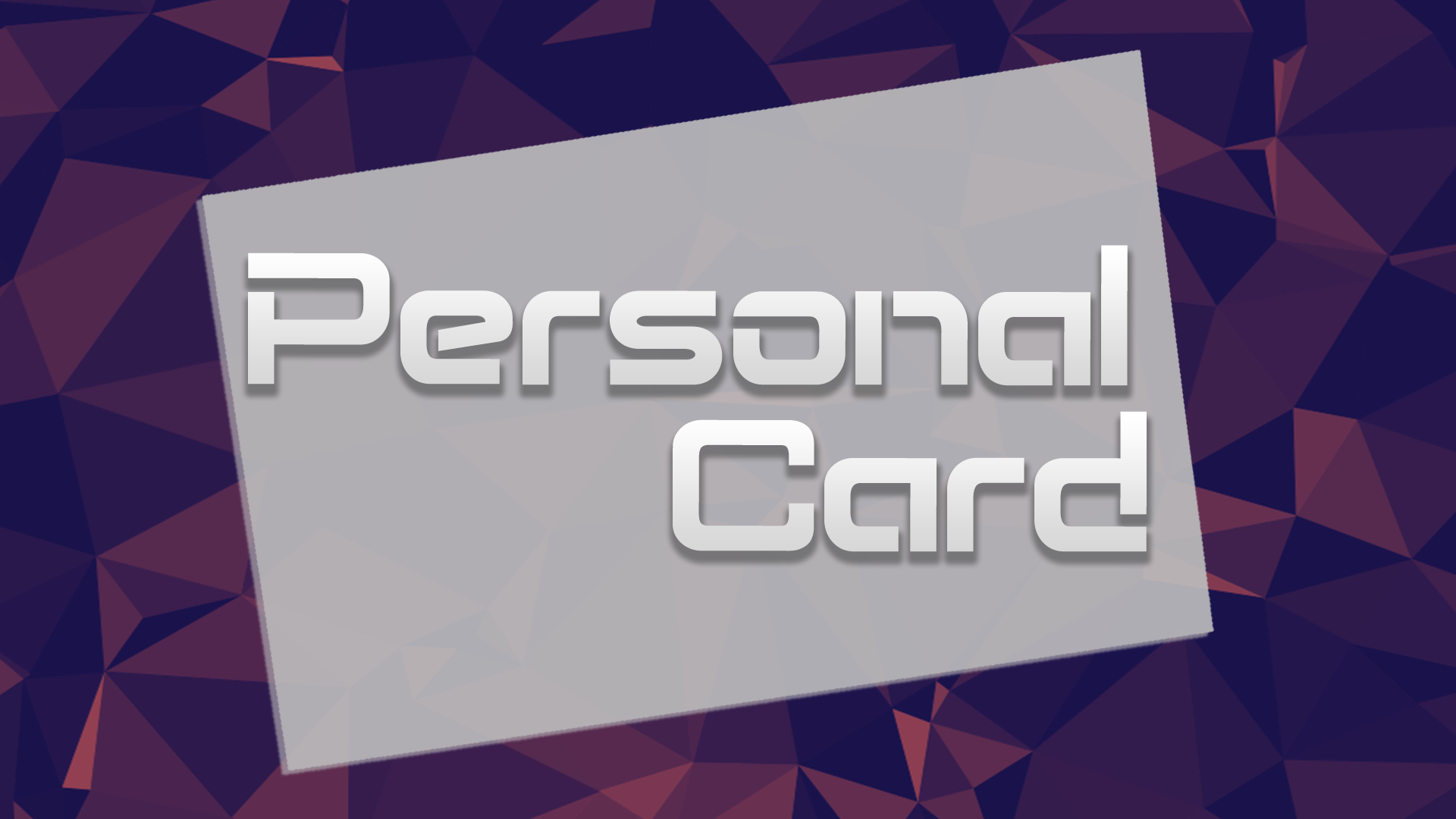 Personal Card Website Preview